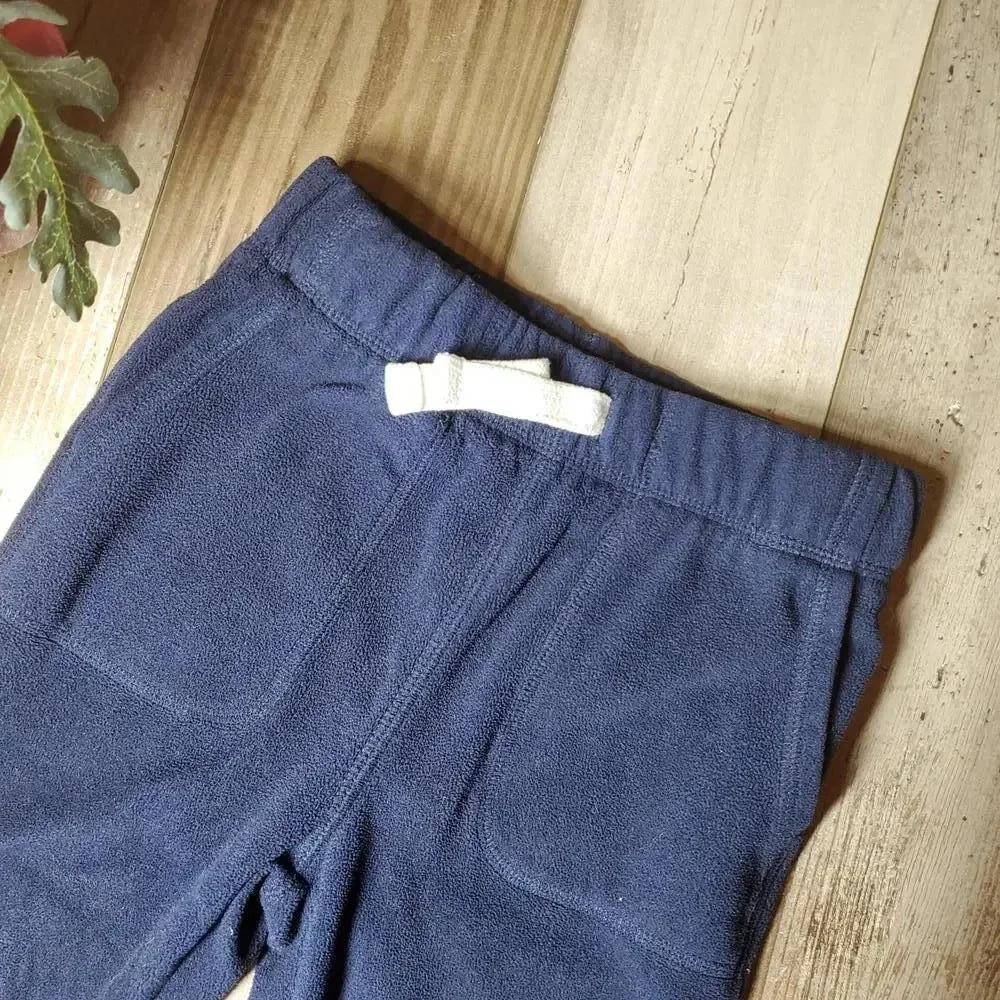 OshKosh B'gosh Navy Blue Fleece Sweatpants Toddler Boy Size 3T EUC